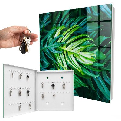 Armoire à clés murale Feuilles vertes