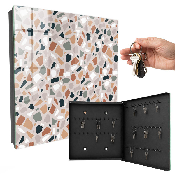 Armoire à clés murale Mosaïque de pierre