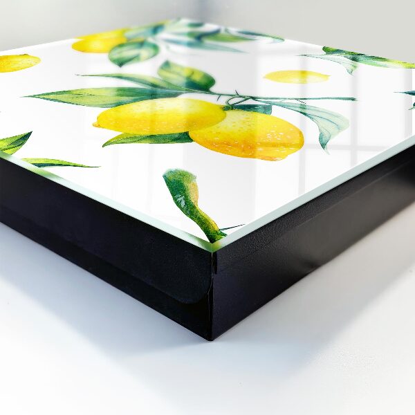Boîte à clés decorative Citrons aquarelle