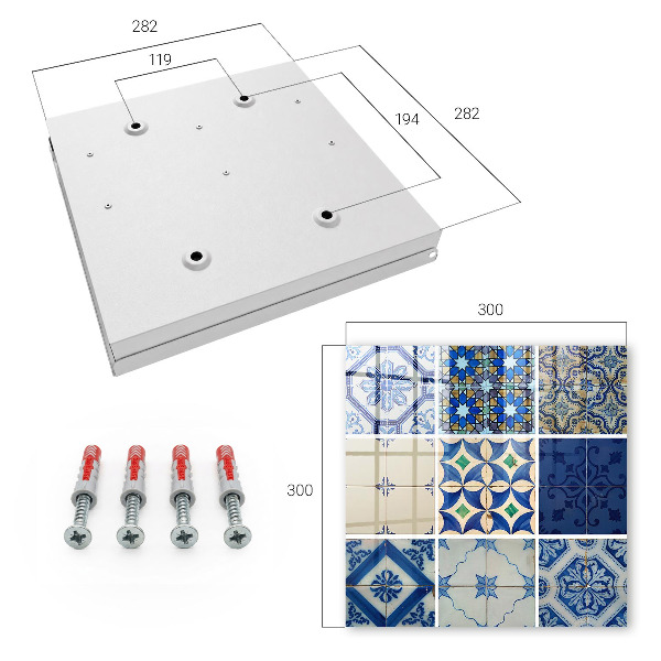 Armoire à clés murale Carreaux d'azulejos