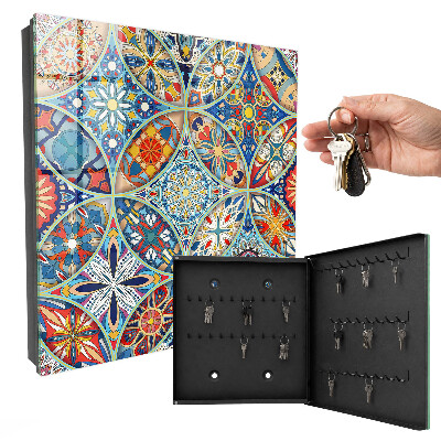 Armoire à clés murale Mosaïque de couleurs