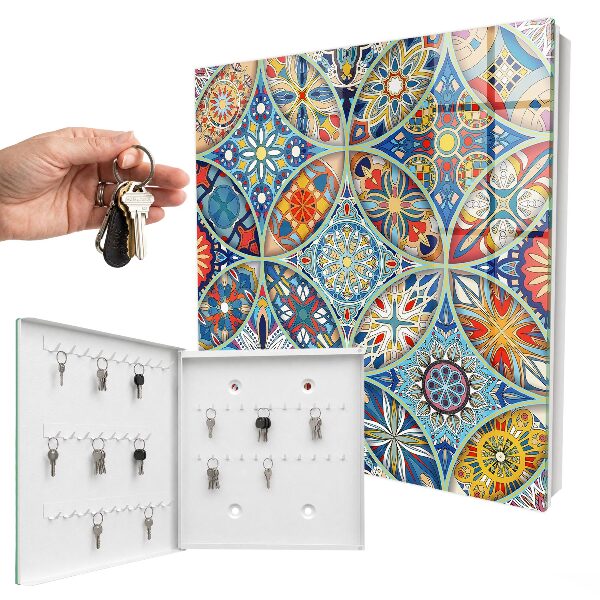 Armoire à clés murale Mosaïque de couleurs