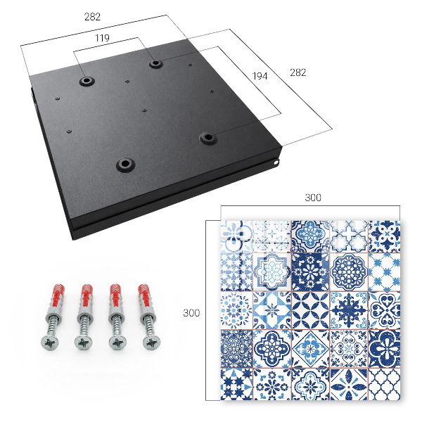 Boîte à clés decorative Carreaux bleus