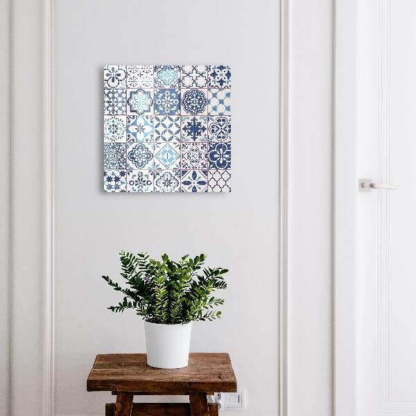 Boîte à clés decorative Carreaux bleus