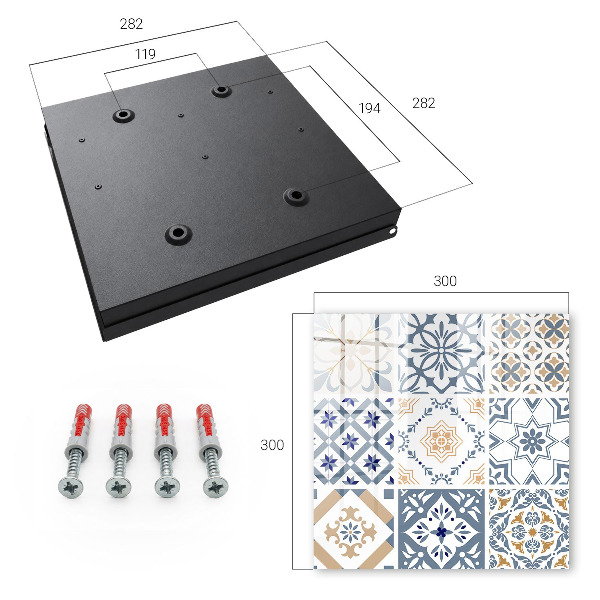 Armoire à clés murale Motifs de carreaux
