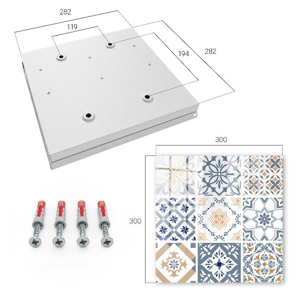 Armoire à clés murale Motifs de carreaux