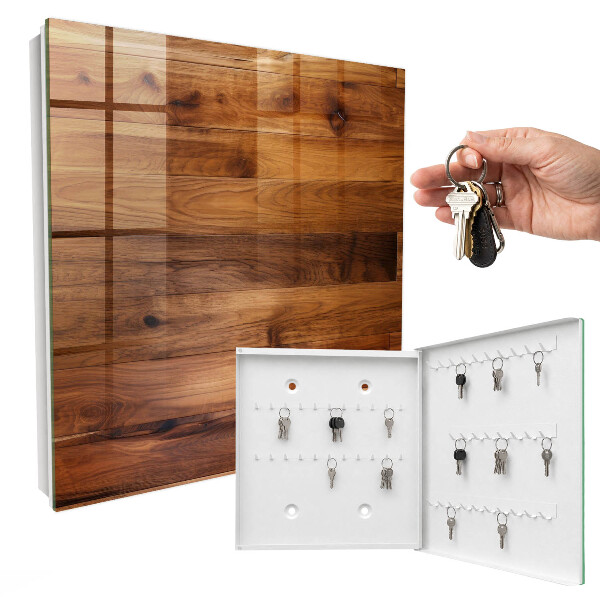 Armoire à clés murale Planches de bois