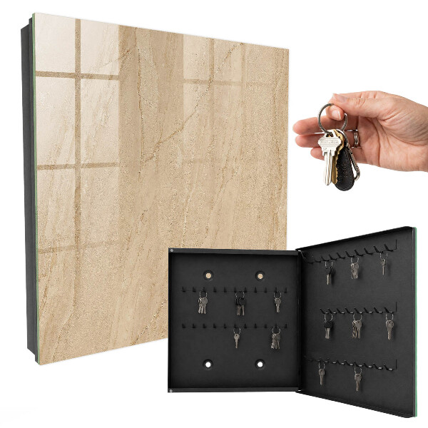 Armoire à clés murale Marbre beige