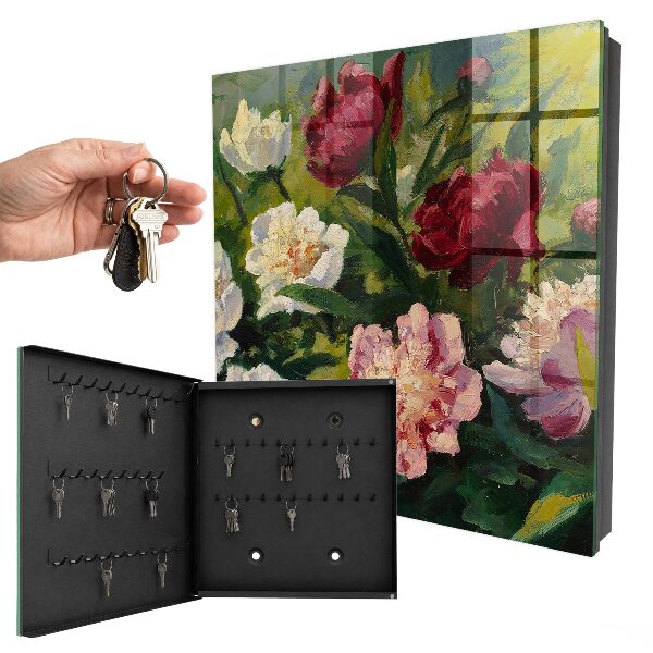 Boîte à clés decorative Fleurs colorées