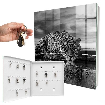 Armoire à clés murale Des jaguars dans l'eau