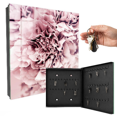 Armoire à clés murale Fleur rose
