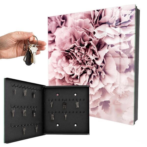 Armoire à clés murale Fleur rose