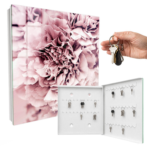 Armoire à clés murale Fleur rose