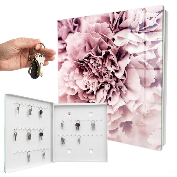 Armoire à clés murale Fleur rose