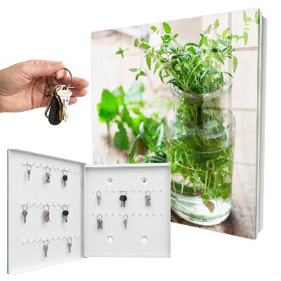 Armoire à clés murale Herbes vertes