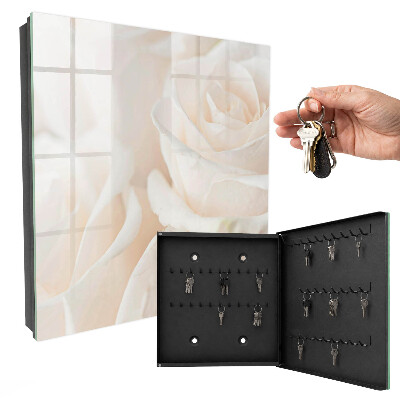 Boîte à clés decorative Roses crème