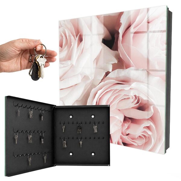 Armoire à clés murale Roses pastel