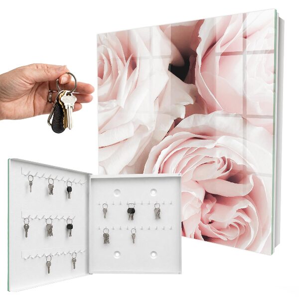 Armoire à clés murale Roses pastel