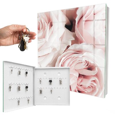 Armoire à clés murale Roses pastel