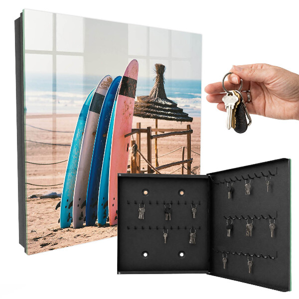 Boîte à clés decorative Planches de surf de plage