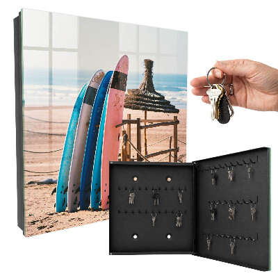 Boîte à clés decorative Planches de surf de plage
