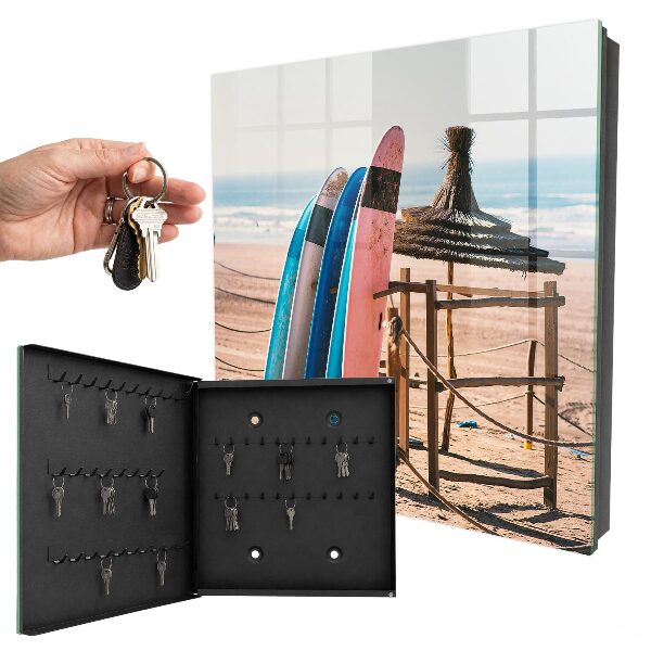 Boîte à clés decorative Planches de surf de plage