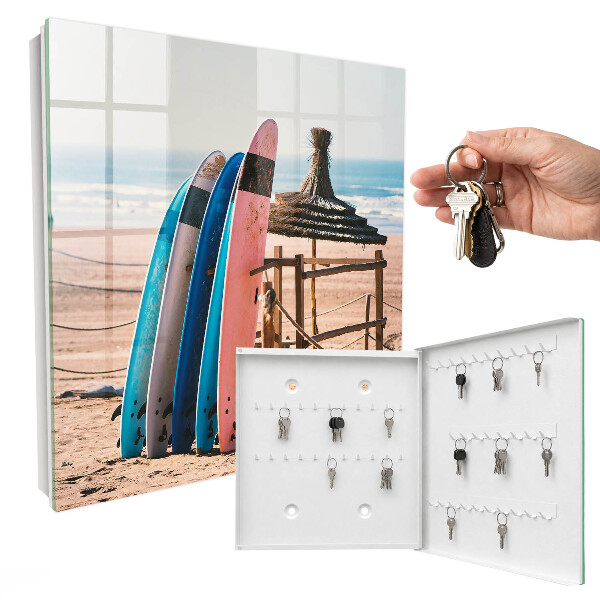 Boîte à clés decorative Planches de surf de plage