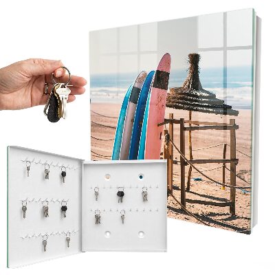 Boîte à clés decorative Planches de surf de plage