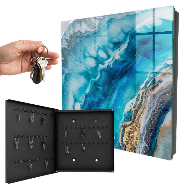 Armoire à clés murale Motifs turquoise