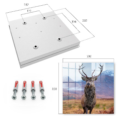 Armoire à clés murale Cerfs dans les montagnes