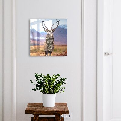 Armoire à clés murale Cerfs dans les montagnes