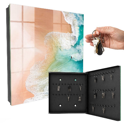 Armoire à clés murale Plage turquoise