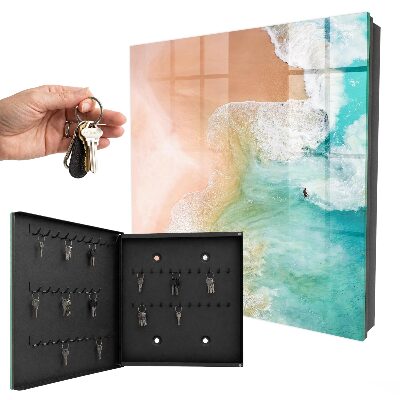 Armoire à clés murale Plage turquoise