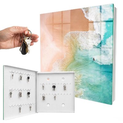 Armoire à clés murale Plage turquoise