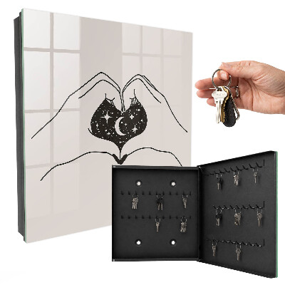 Armoire à clés murale Le cosmos du cœur