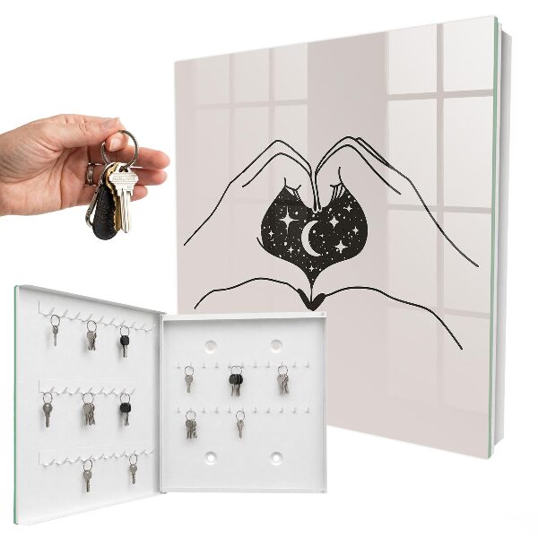 Armoire à clés murale Le cosmos du cœur