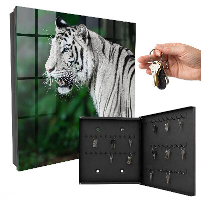 Boîte à clés decorative Tigre blanc