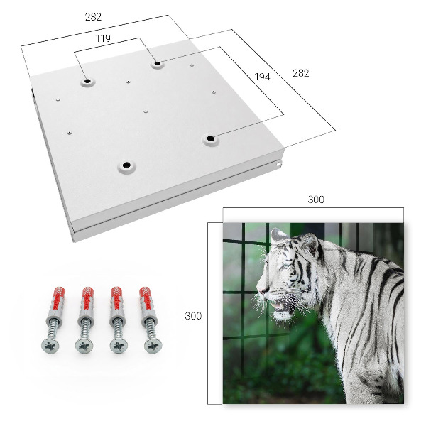Boîte à clés decorative Tigre blanc