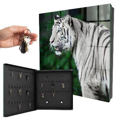 Boîte à clés decorative Tigre blanc