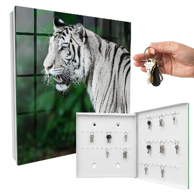 Boîte à clés decorative Tigre blanc