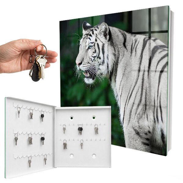 Boîte à clés decorative Tigre blanc
