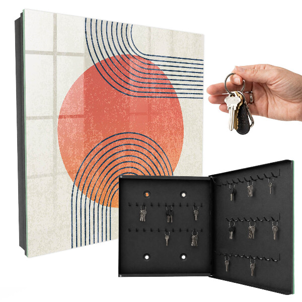 Armoire à clés murale Lignes géométriques