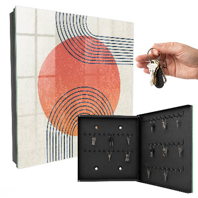 Armoire à clés murale Lignes géométriques