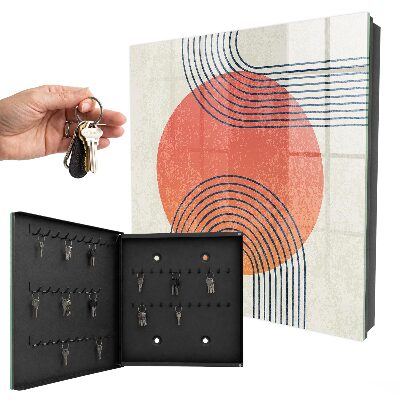 Armoire à clés murale Lignes géométriques