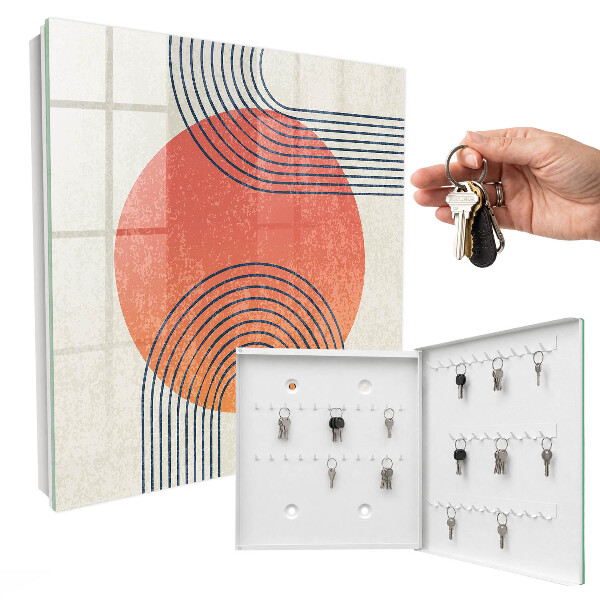 Armoire à clés murale Lignes géométriques