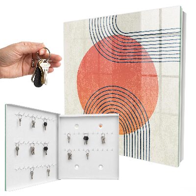 Armoire à clés murale Lignes géométriques