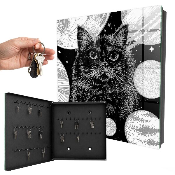 Boîte à clés decorative Chat de l'espace