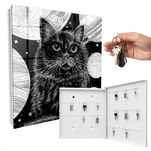 Boîte à clés decorative Chat de l'espace