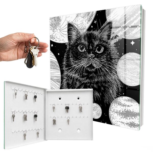 Boîte à clés decorative Chat de l'espace