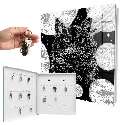 Boîte à clés decorative Chat de l'espace